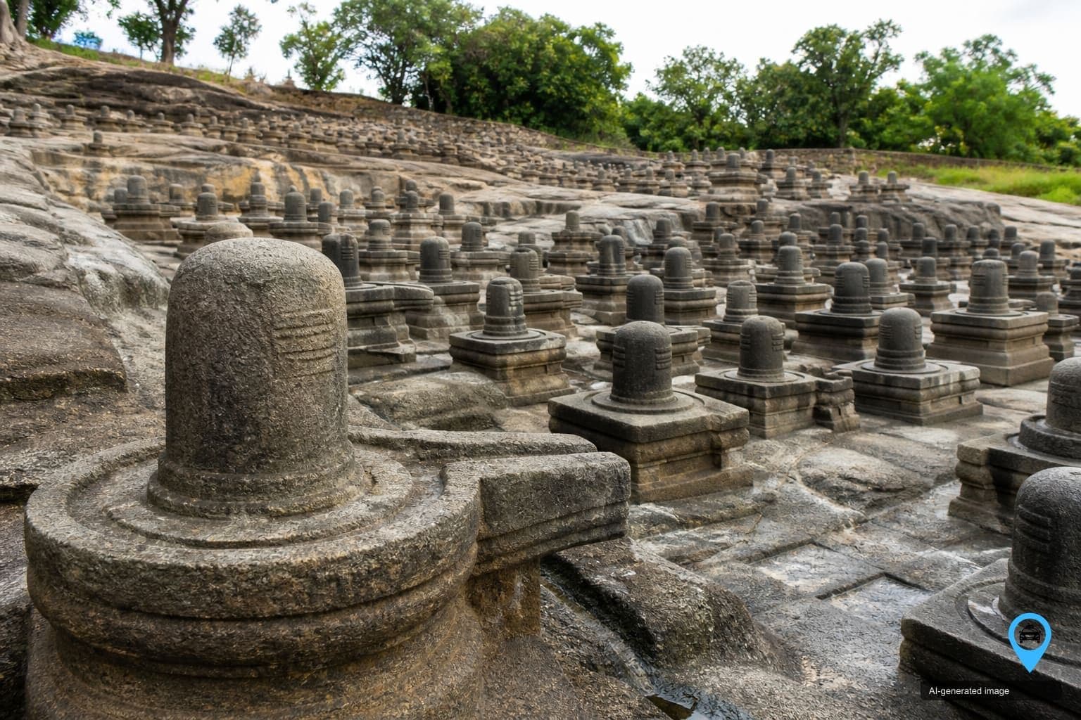 1008 Lingam Temple near Salem on the Yercaud road
