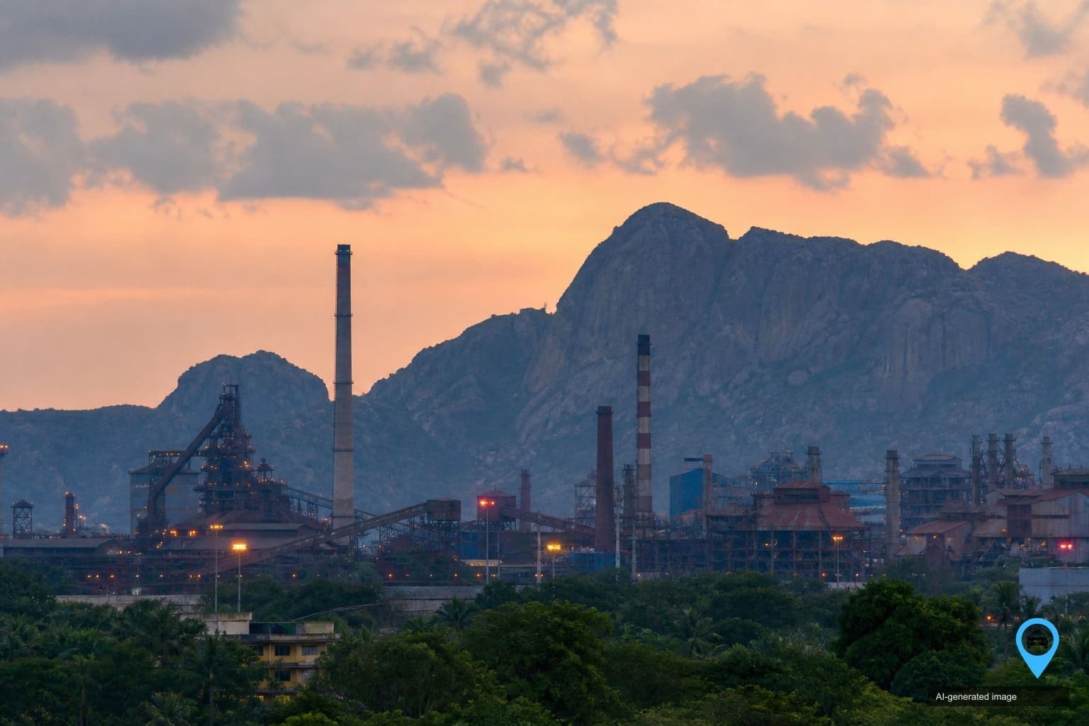 Salem steel plant and rocky hills — Steel City outstation taxi hub