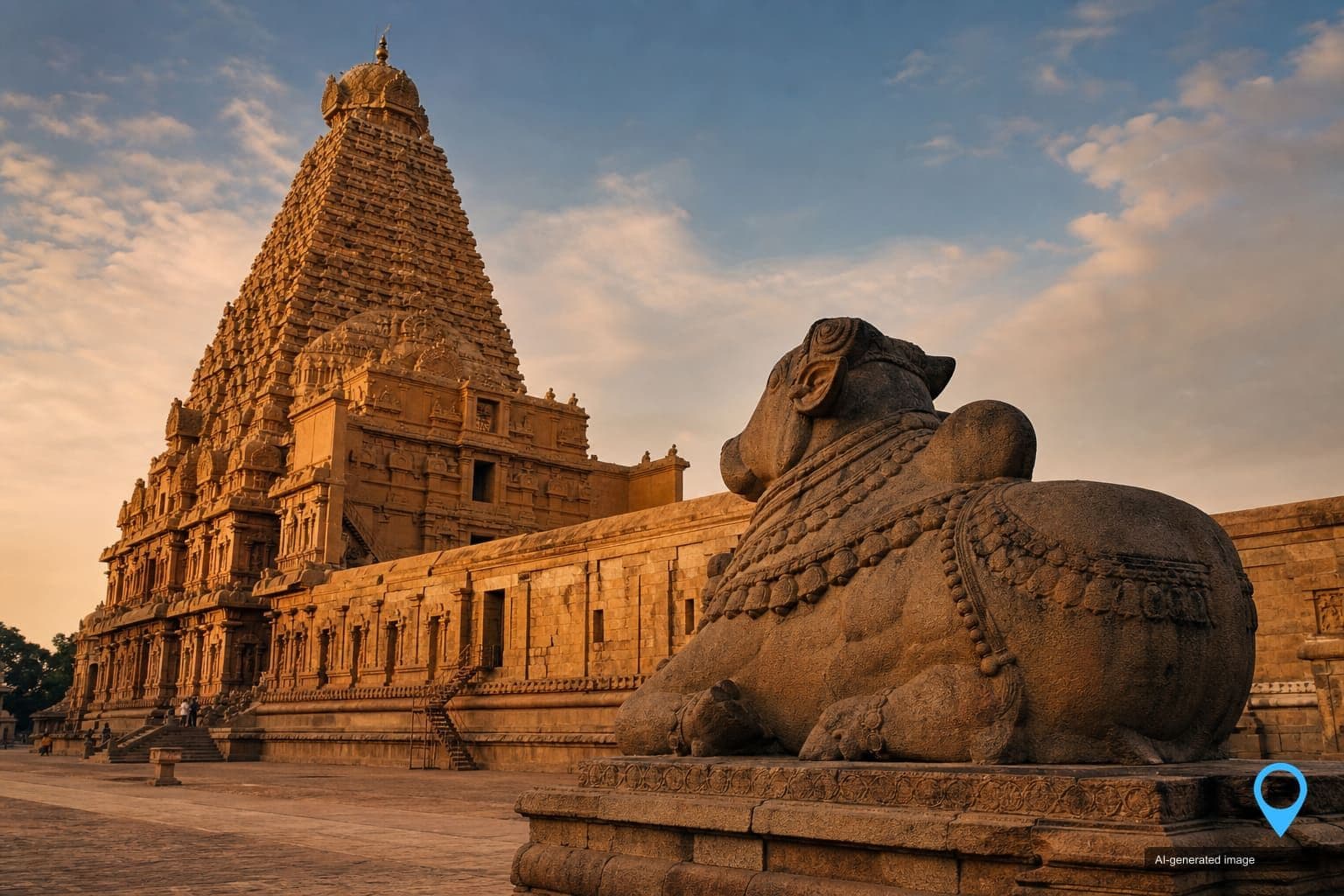 Brihadeeswarar Temple vimana towering over Thanjavur — Drop You Taxi one way drop taxi in Thanjavur